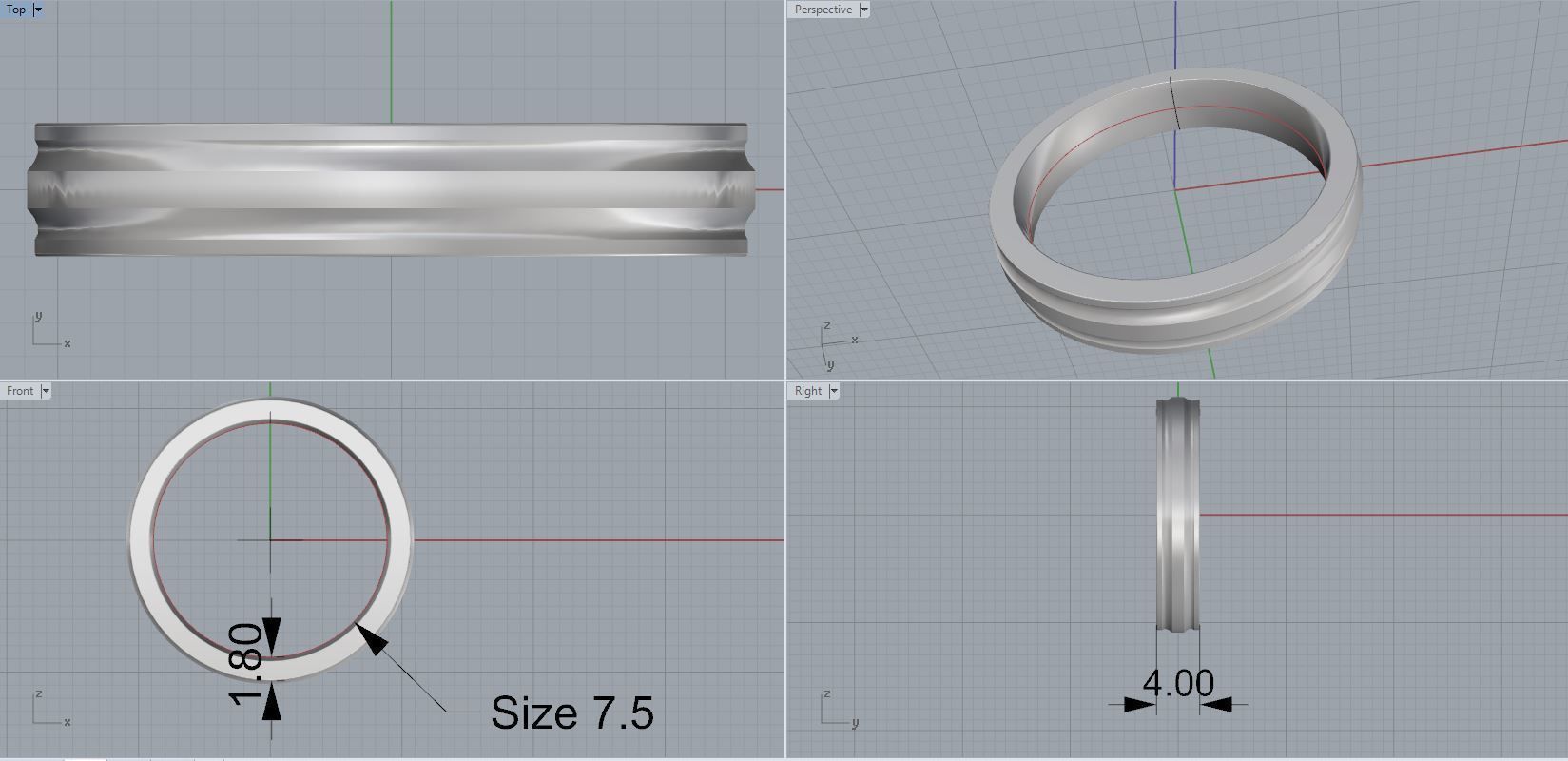 Engagement Band 3D print model_2