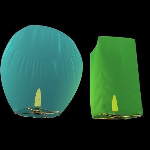Chinese sky lantern  3D model