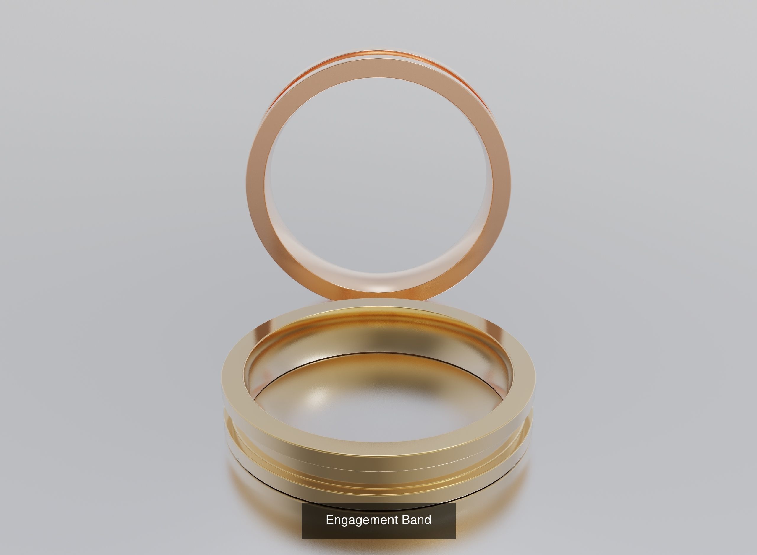 Engagement Bands 3D Model Collection_9