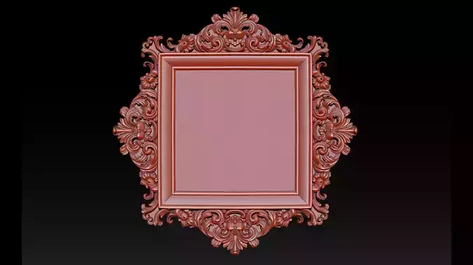 Classic Carved Mirror Frame 3D print model