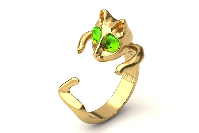 Cat Ring R 109 3D print model