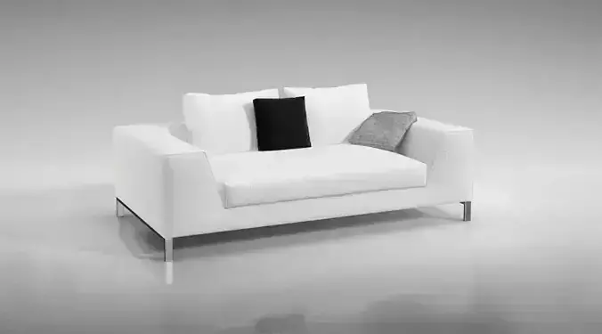 Modern White Couch