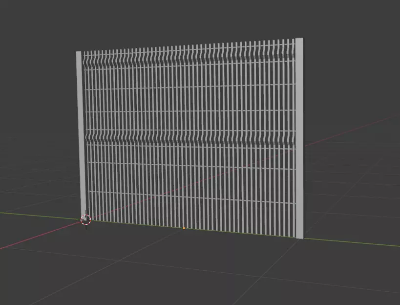 metal siding barrier Free low-poly 3D model