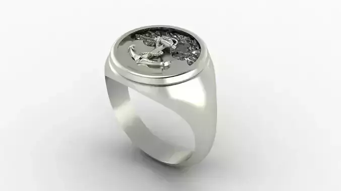 anchor signet ring