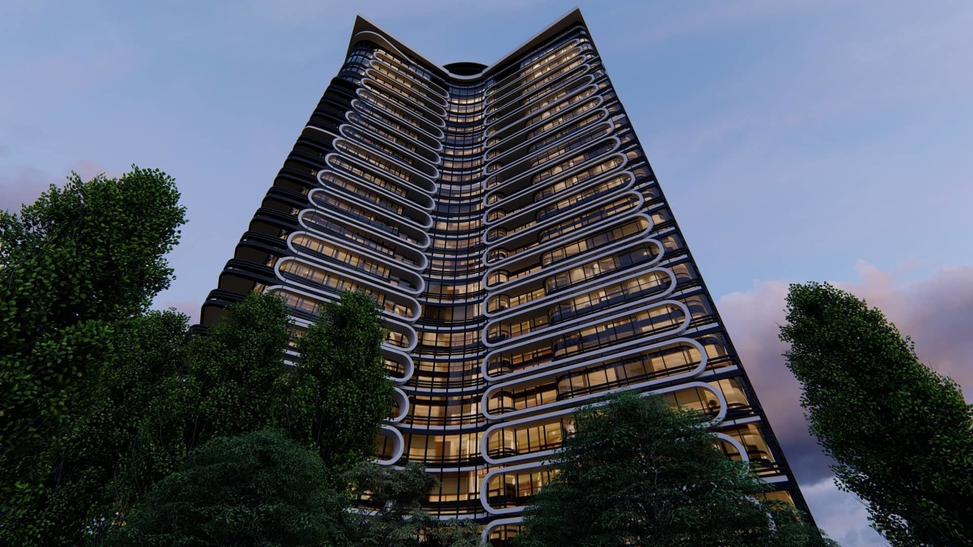 Residential Tower2 3D model_9