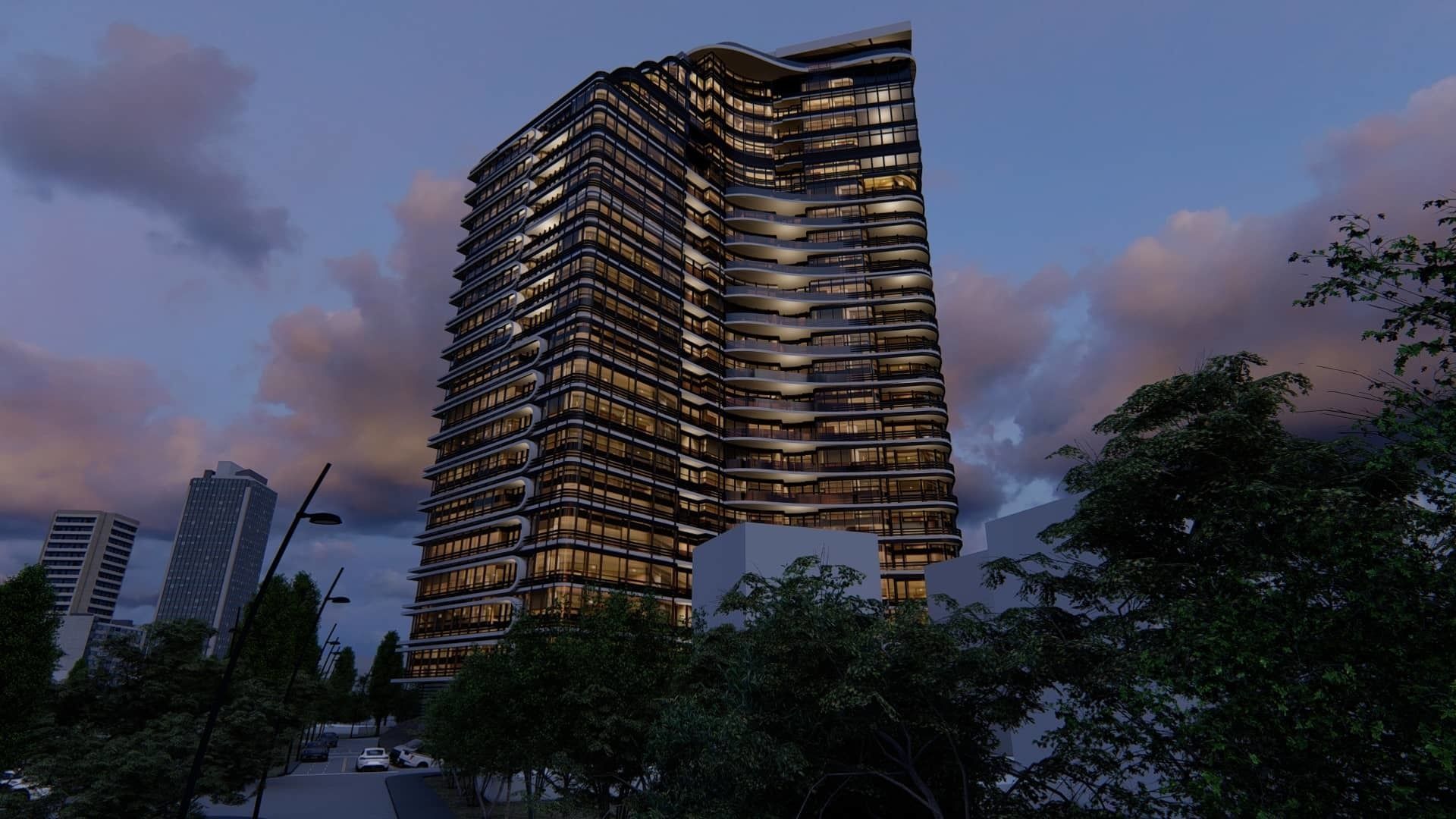 Residential Tower2 3D model_3