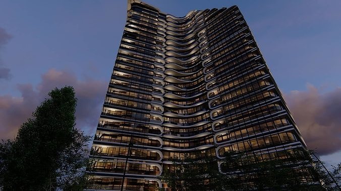 Residential Tower2 3D model 3
