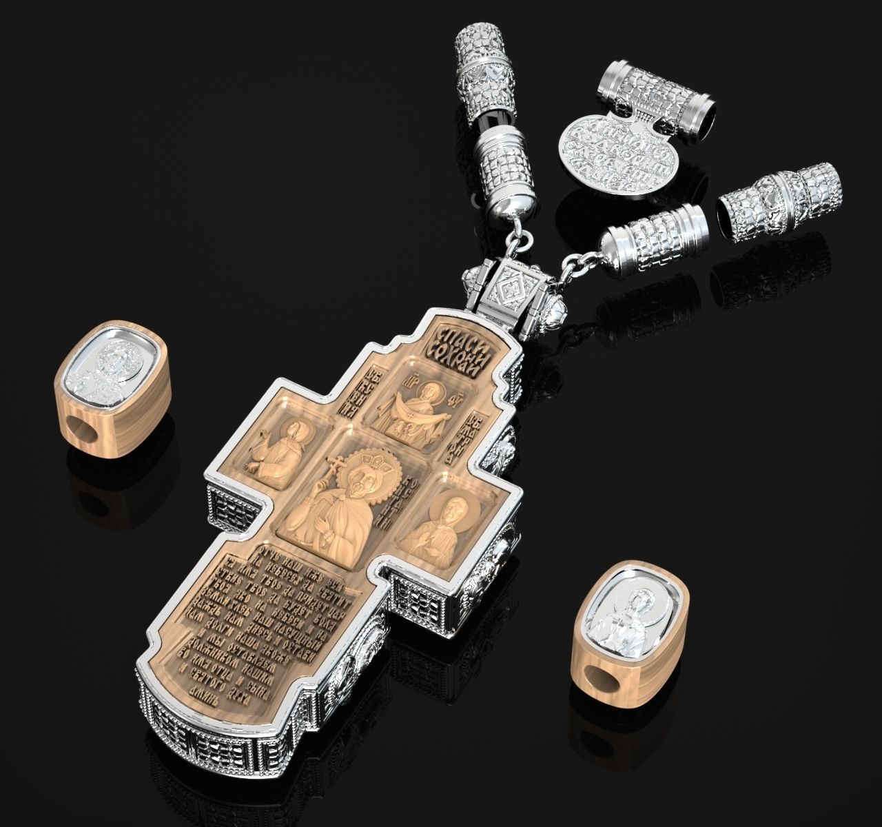 Orthodox cross 2 3D print model_3