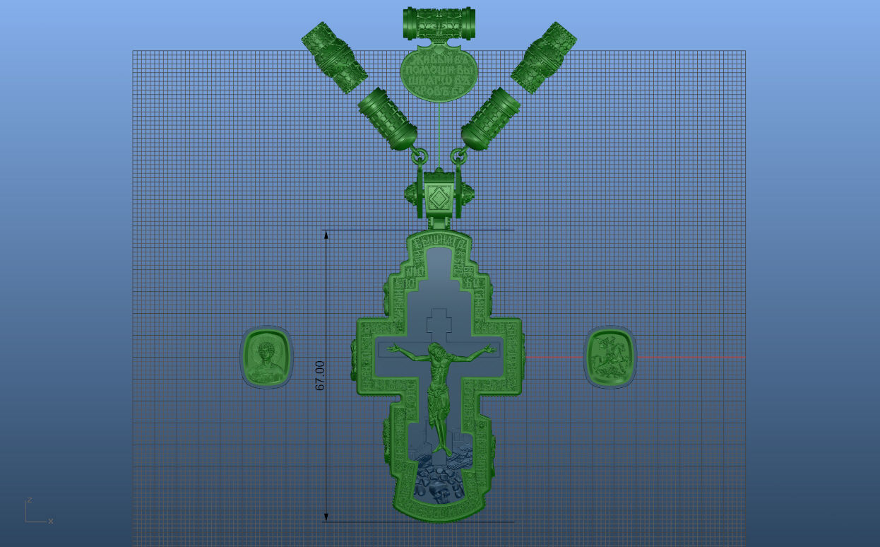 Orthodox cross 2 3D print model_4