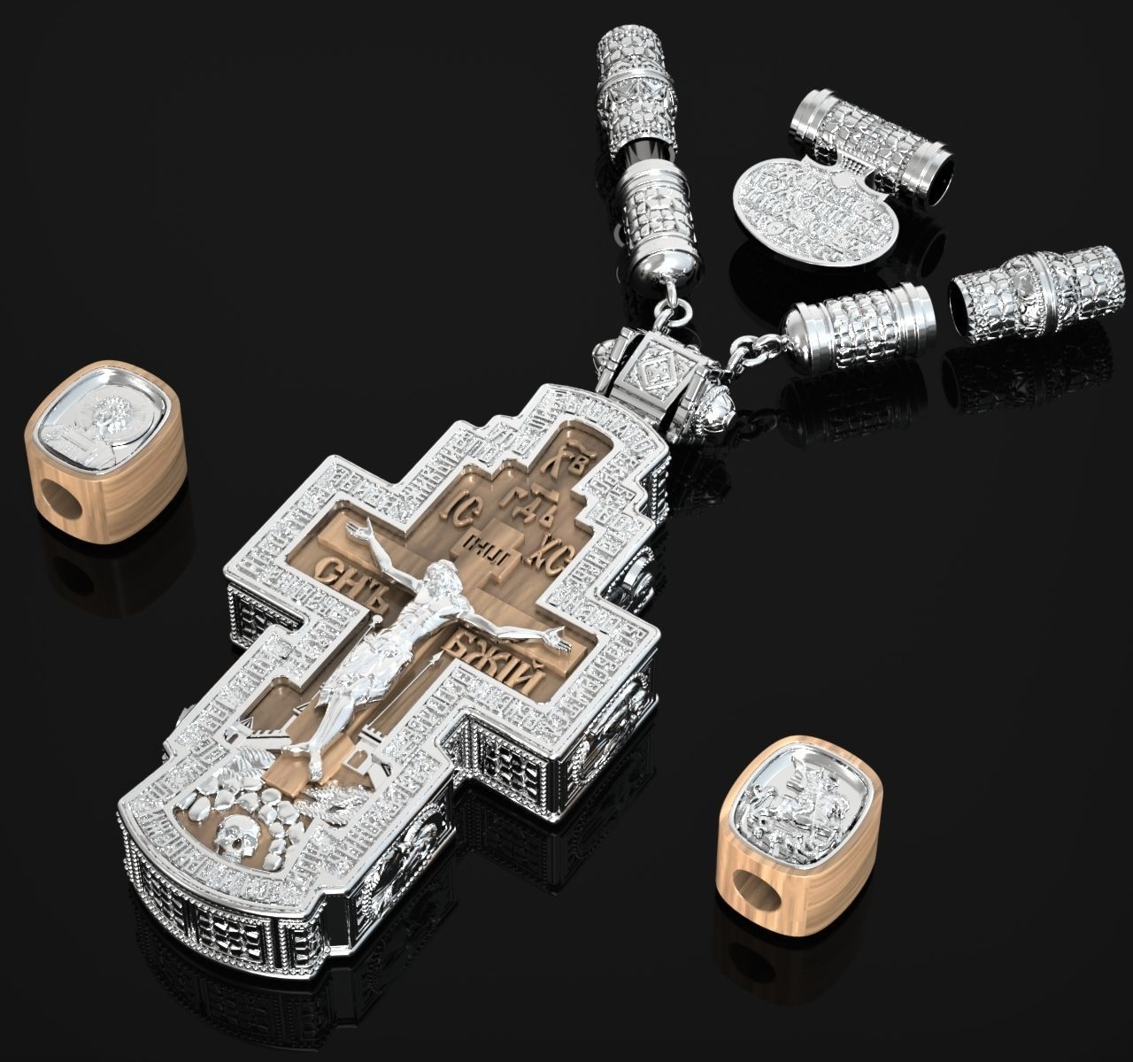 Orthodox cross 2 3D print model_2