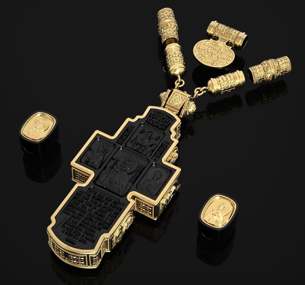 Orthodox cross 2 3D print model_1