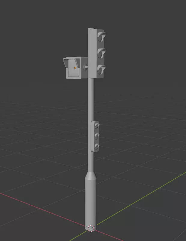 Basic Low poly Trafic light Free low-poly 3D model