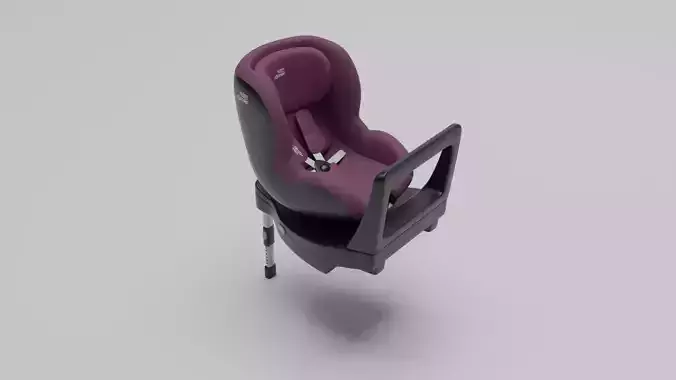 Pink Britax Romer Dualfix M 0-18 kg Baby car seat S Low-poly 3D model