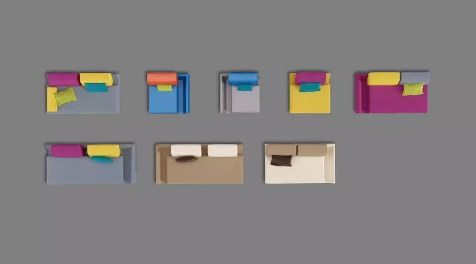 Colorful Wall Organizer Office Filing System 3D model_0