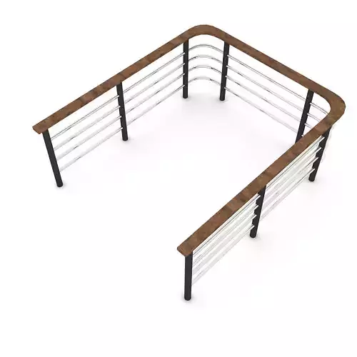 3D railing 05 Low-poly 3D model