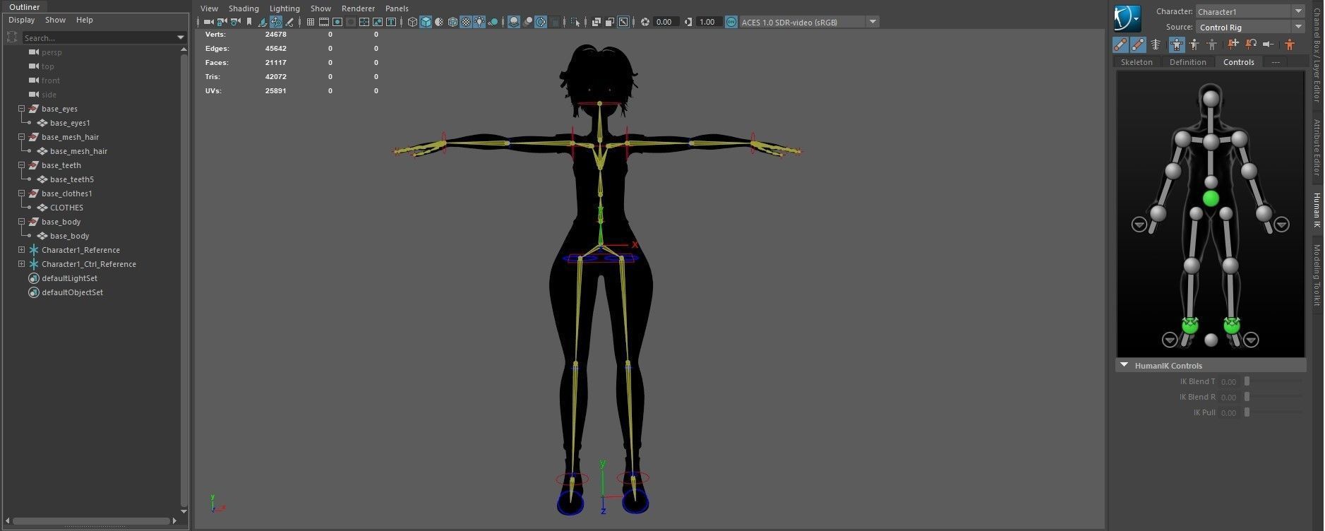 Girl X1 Low-poly 3D model_39