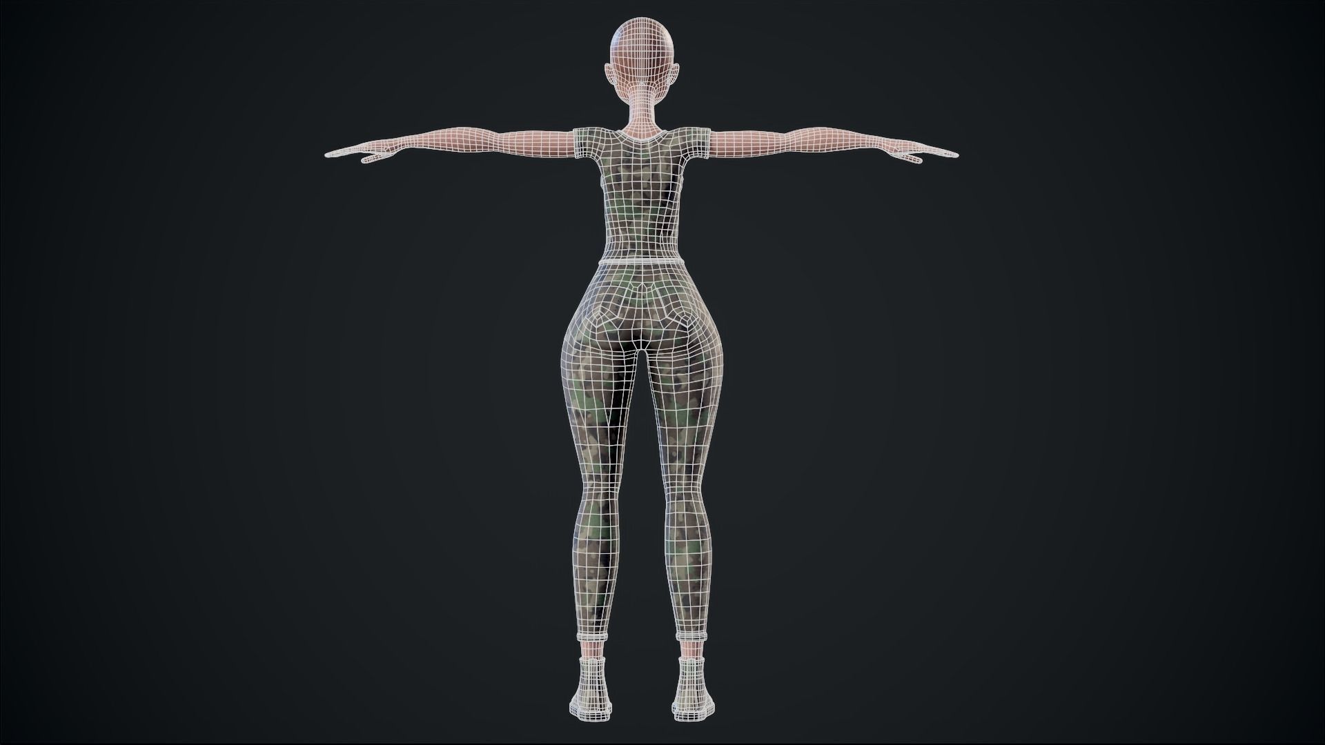 Girl X1 Low-poly 3D model_22
