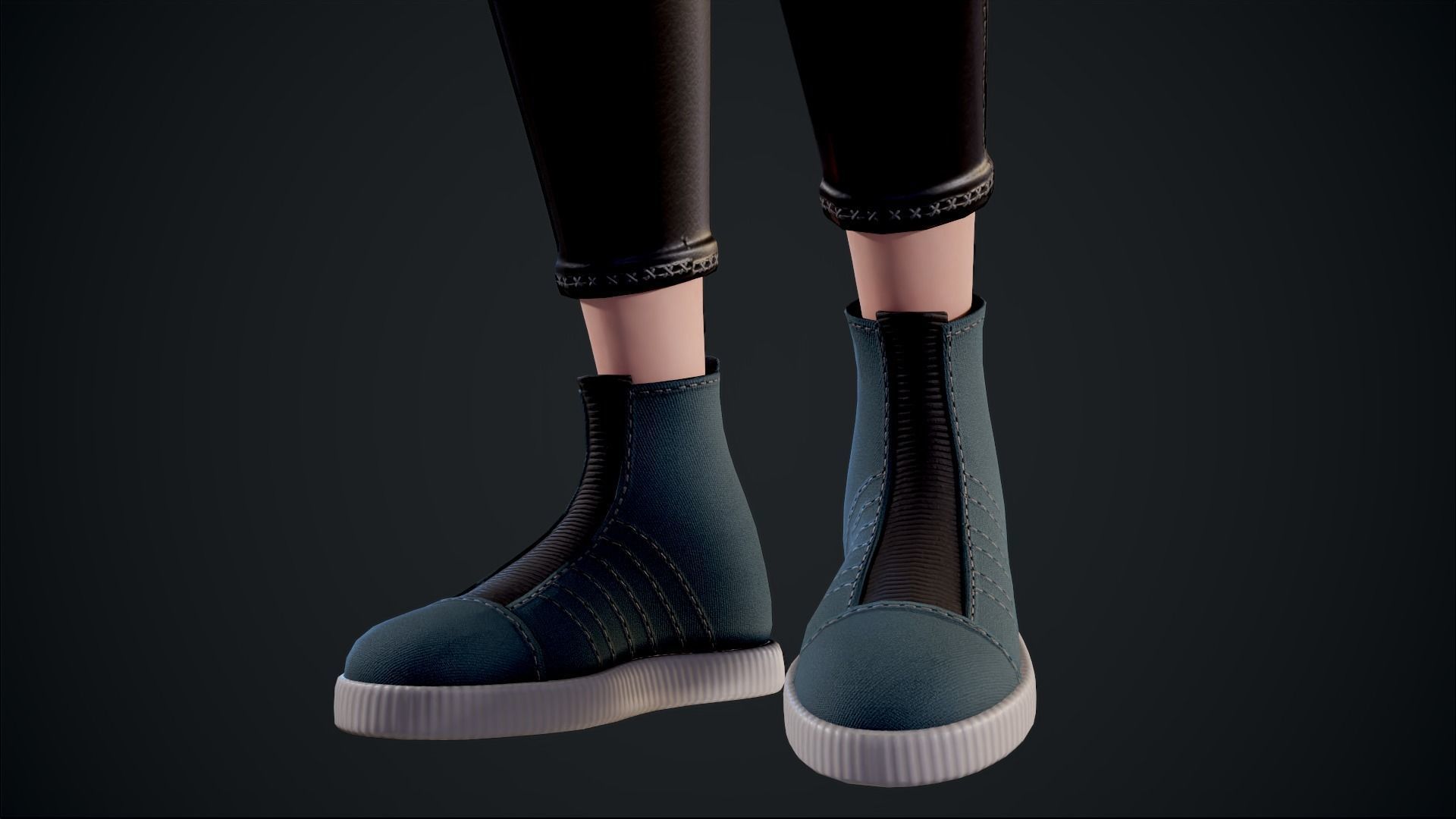 Girl X1 Low-poly 3D model_15