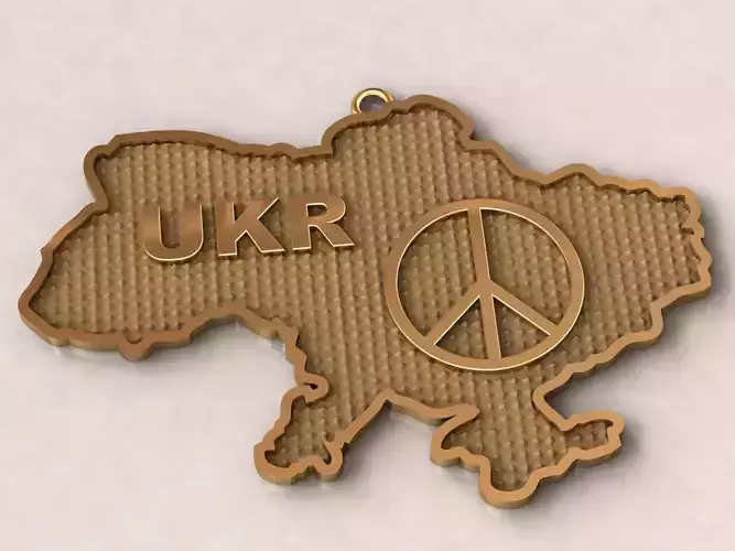 Ukraine Peace Charm 3D print model