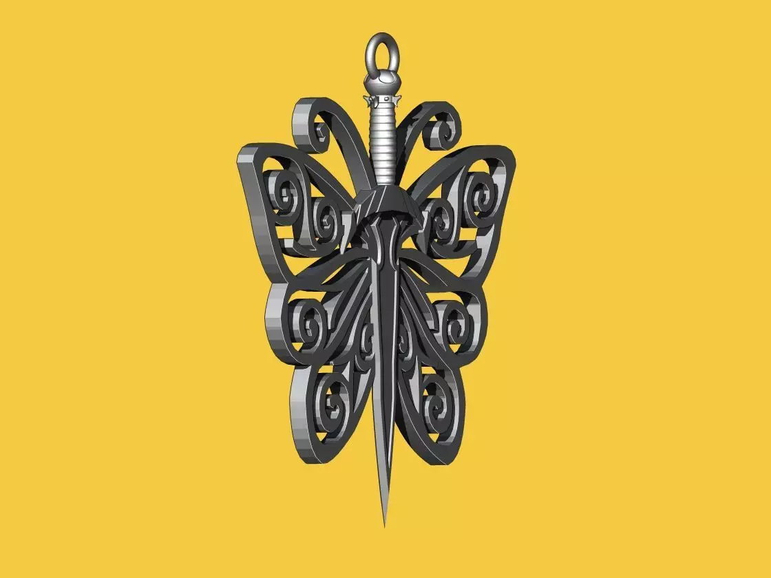 Butterfly Dagger 3D print model