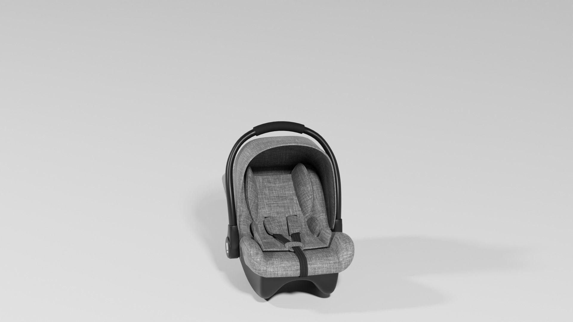 Gray fabric car seat for baby 0-13 kg S Low-poly 3D model_7
