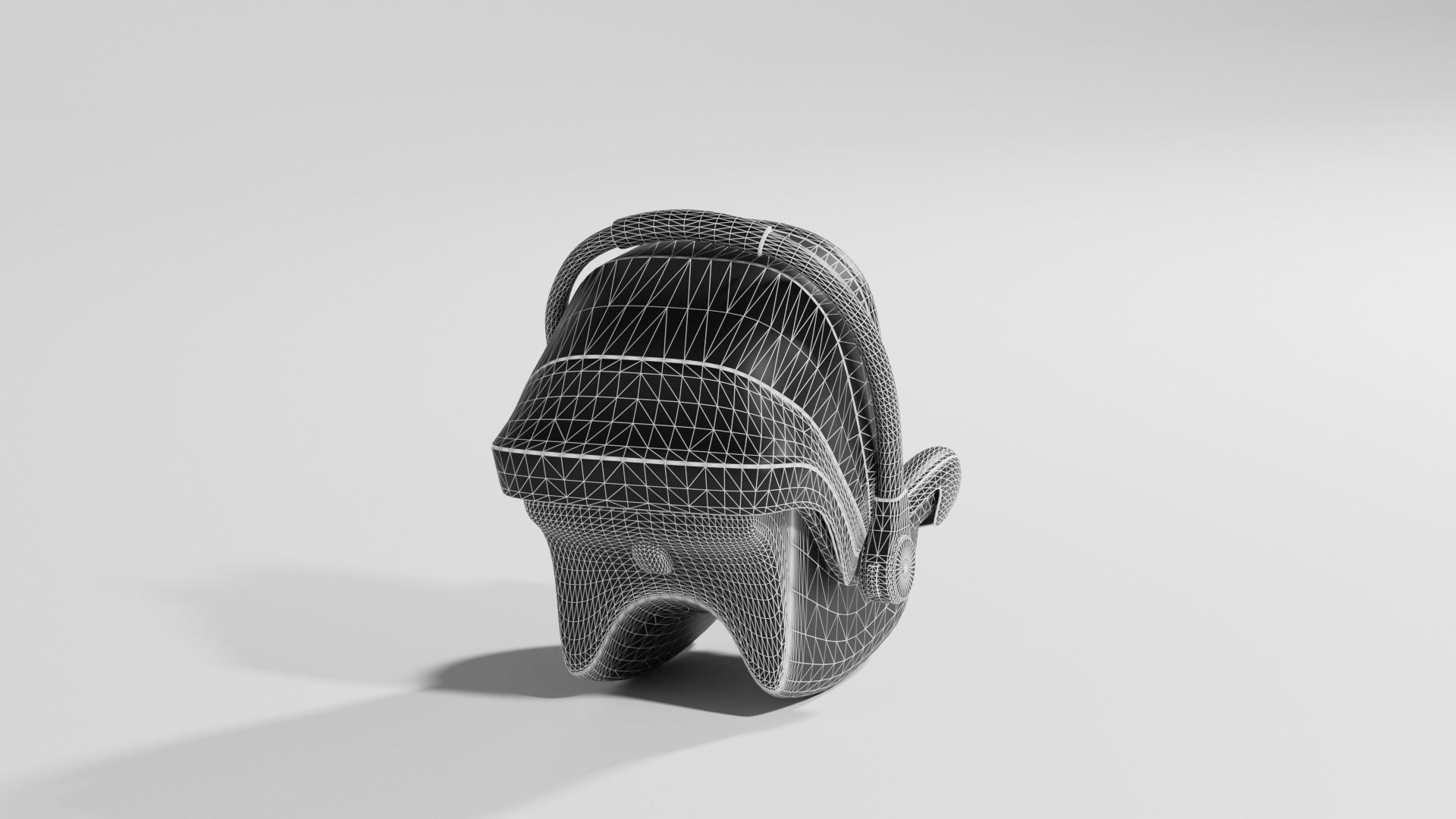 Gray fabric car seat for baby 0-13 kg S Low-poly 3D model_8