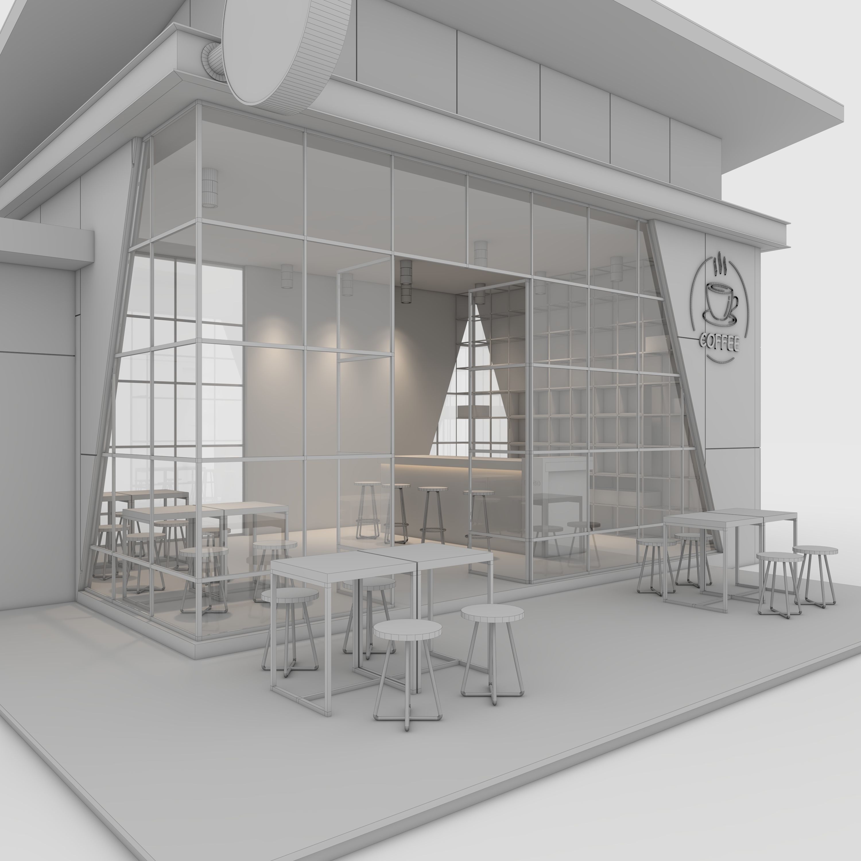 Cafe Modern 1 3D model_11