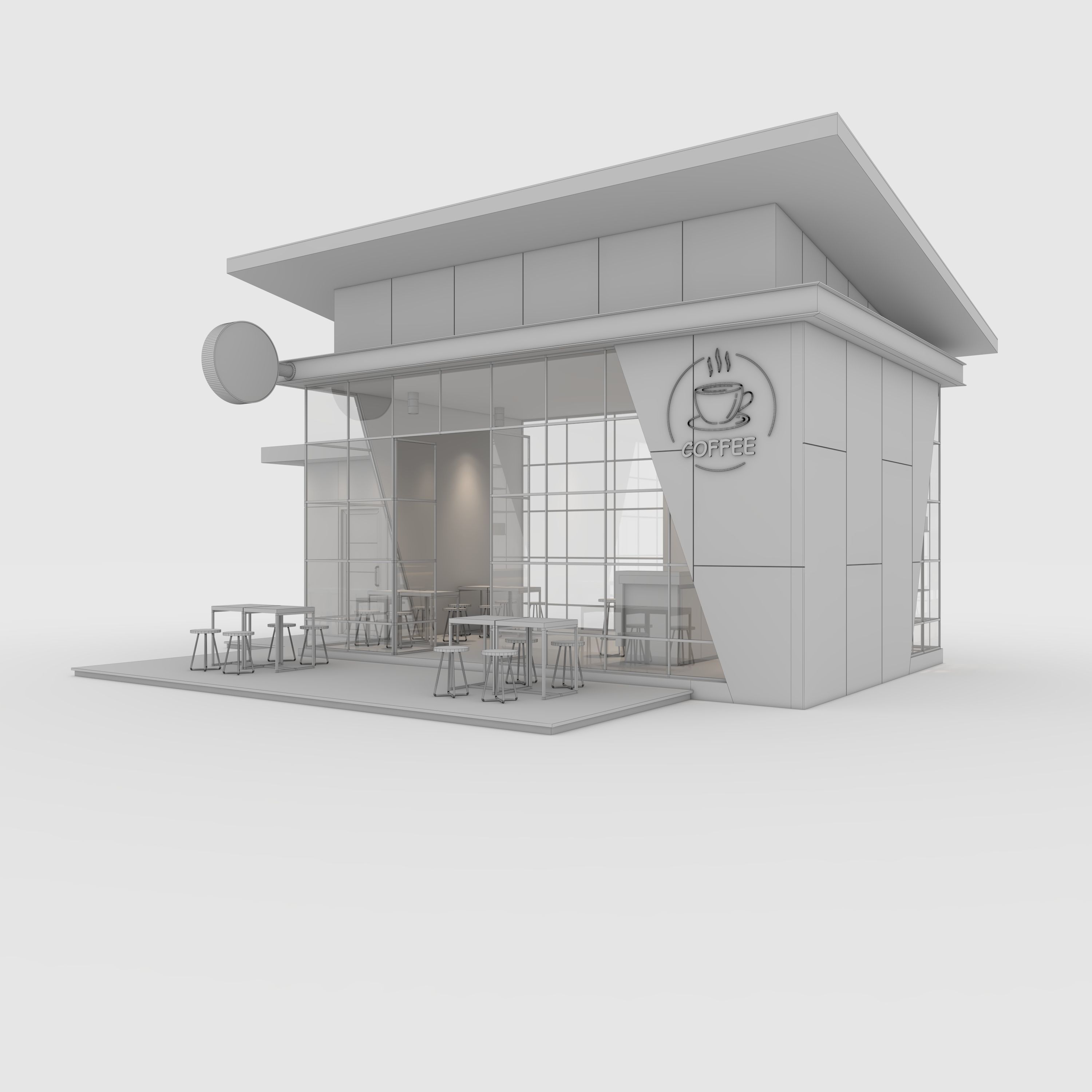Cafe Modern 1 3D model_5