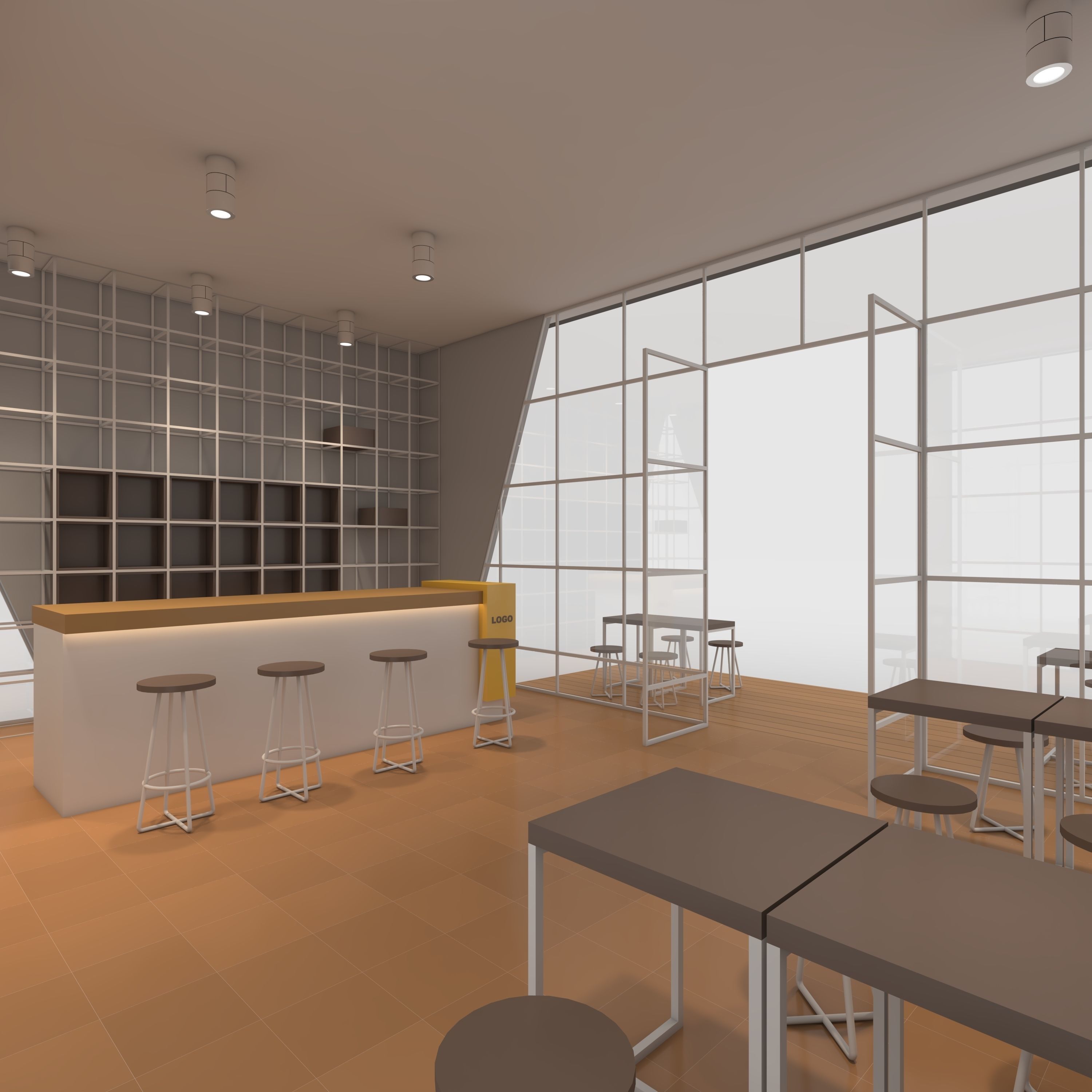 Cafe Modern 1 3D model_16
