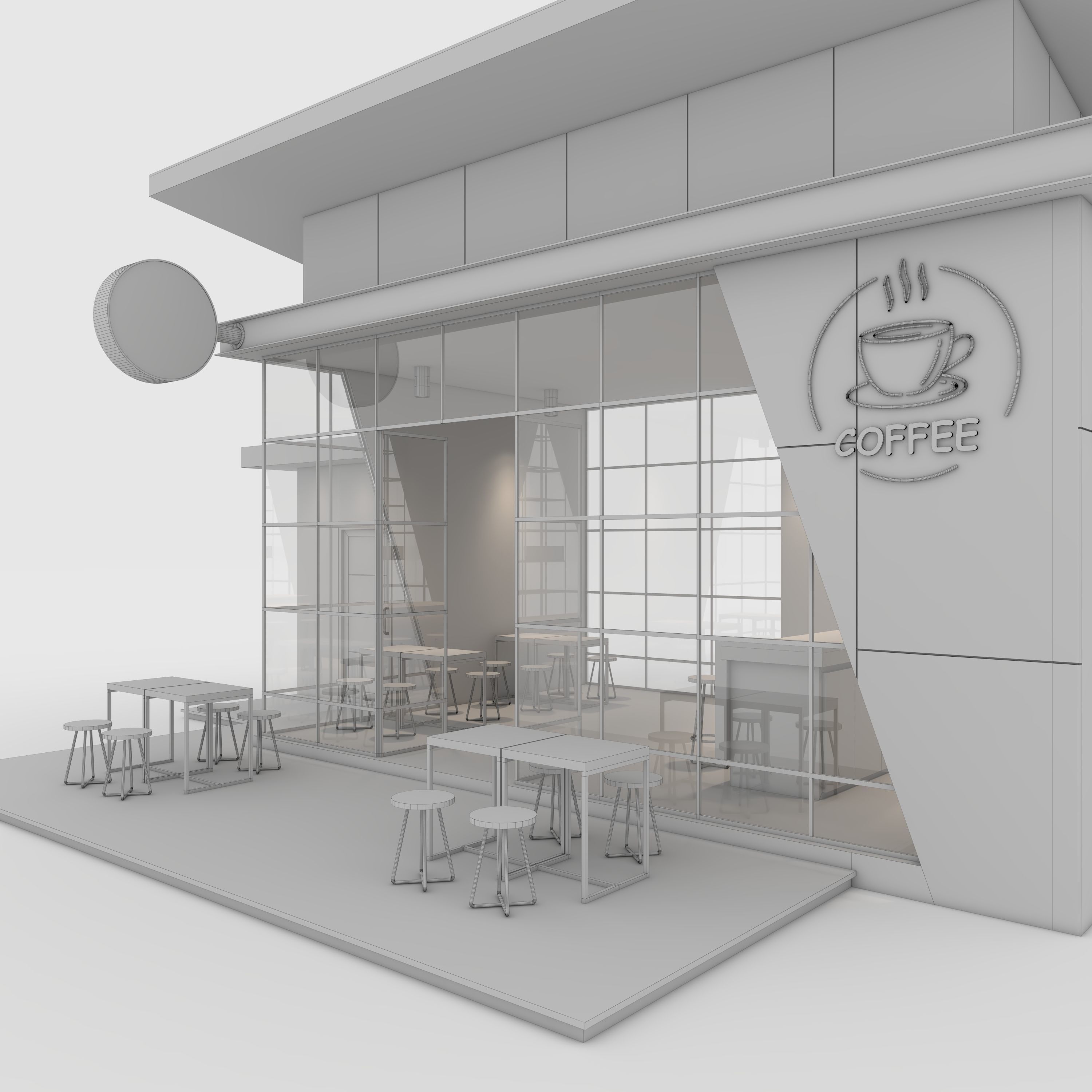 Cafe Modern 1 3D model_13