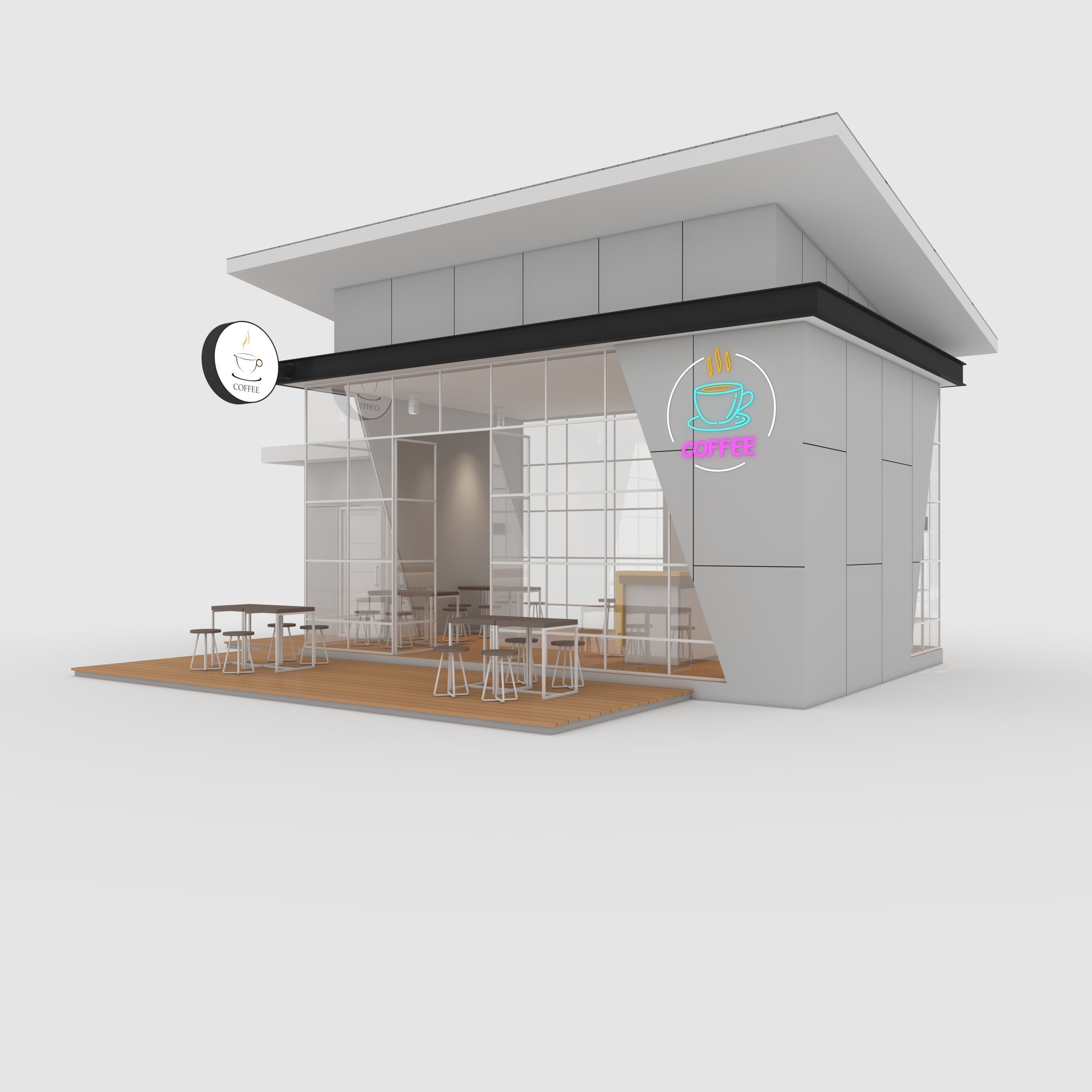 Cafe Modern 1 3D model_4