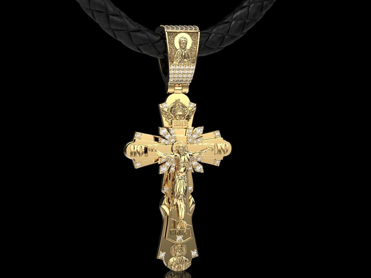 Orthodox cross 3D print model_1