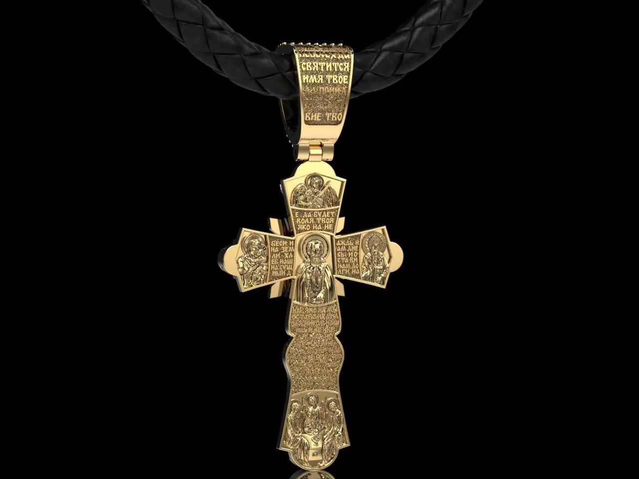 Orthodox cross 3D print model_0