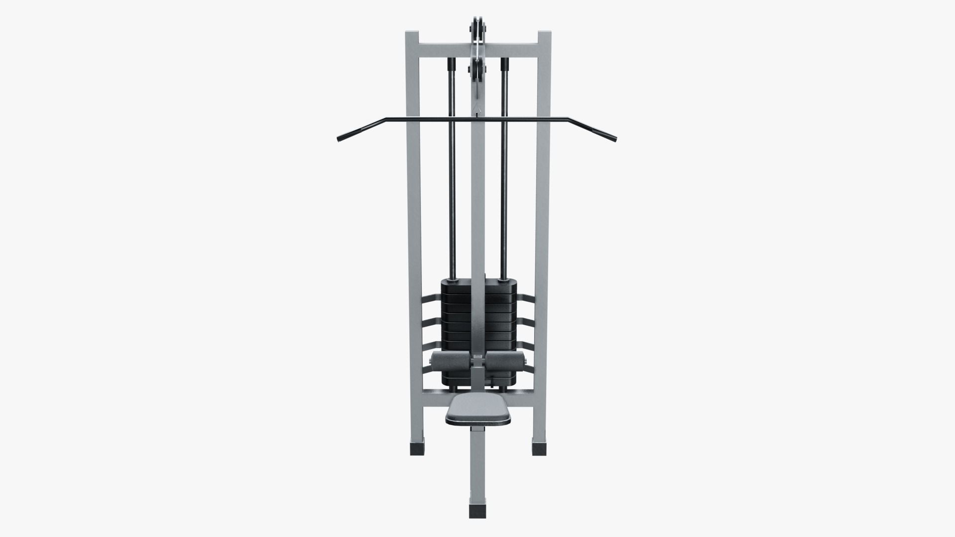 Lat Pulldown Machine Low-poly 3D model_1