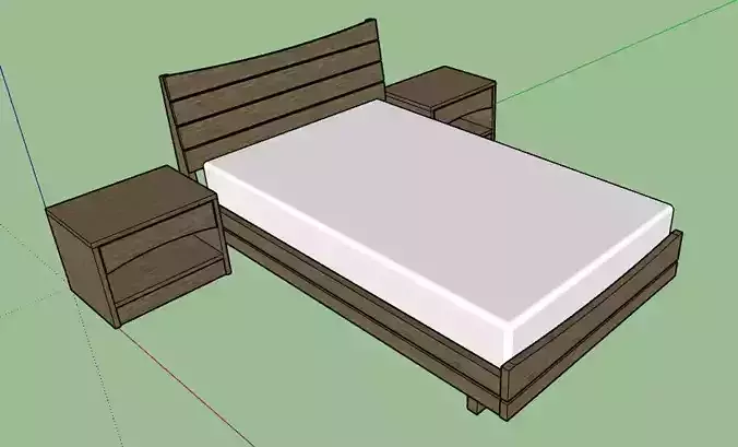 wooden bed frame medium
