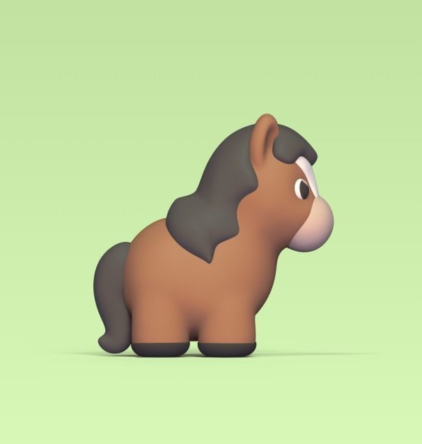 Baby Horse 3D print model_2