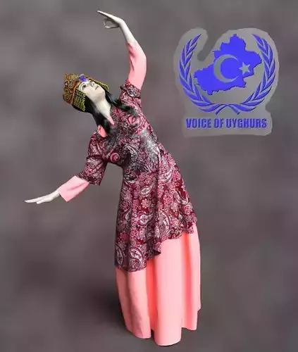 Uighur Turkic Outfit 3D model