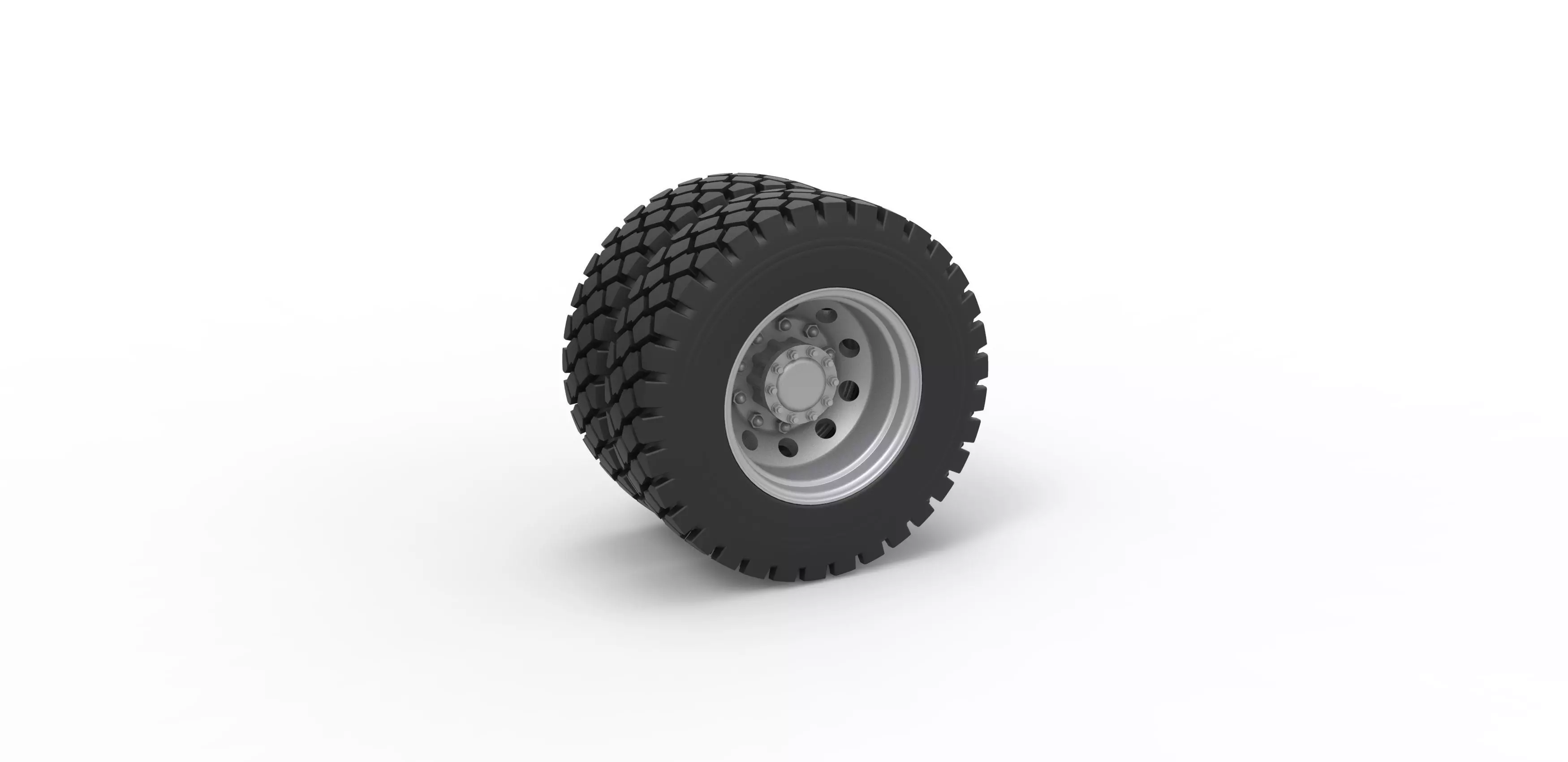 Military truck double wheel Scale 1 to 25 3D print model_0
