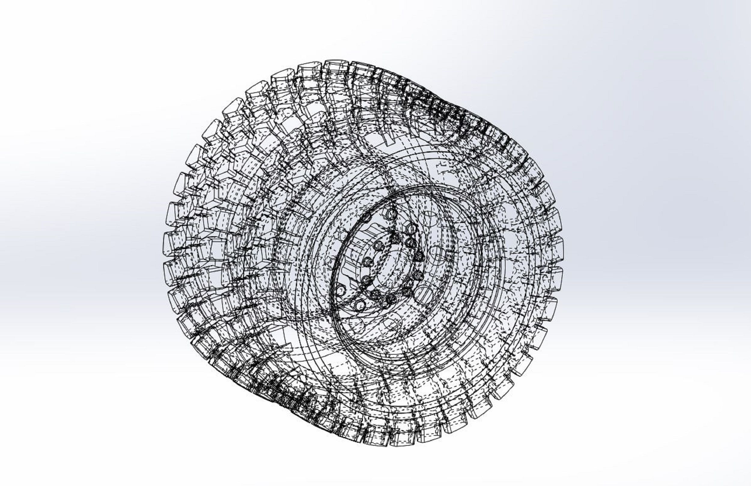 Military truck double wheel Scale 1 to 25 3D print model_9