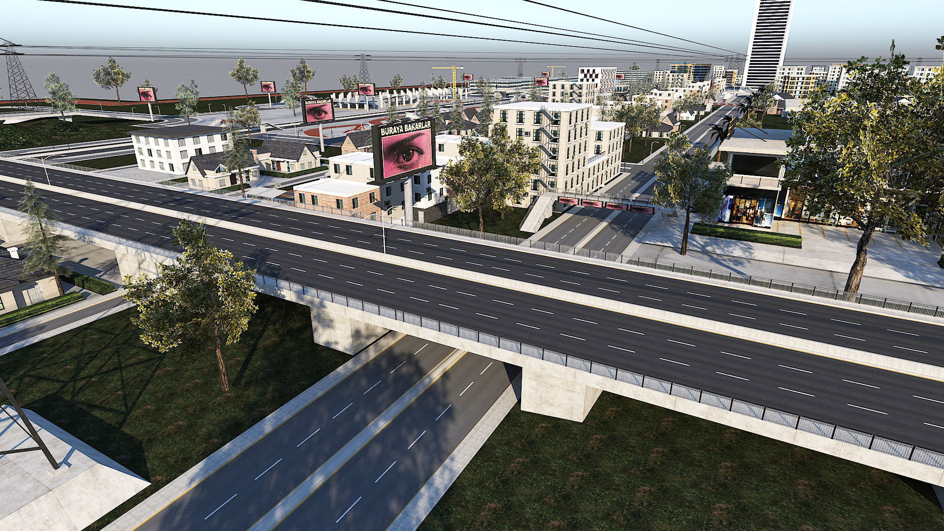 Ultra Mega City High Detail Low Poly Low-poly 3D model_11