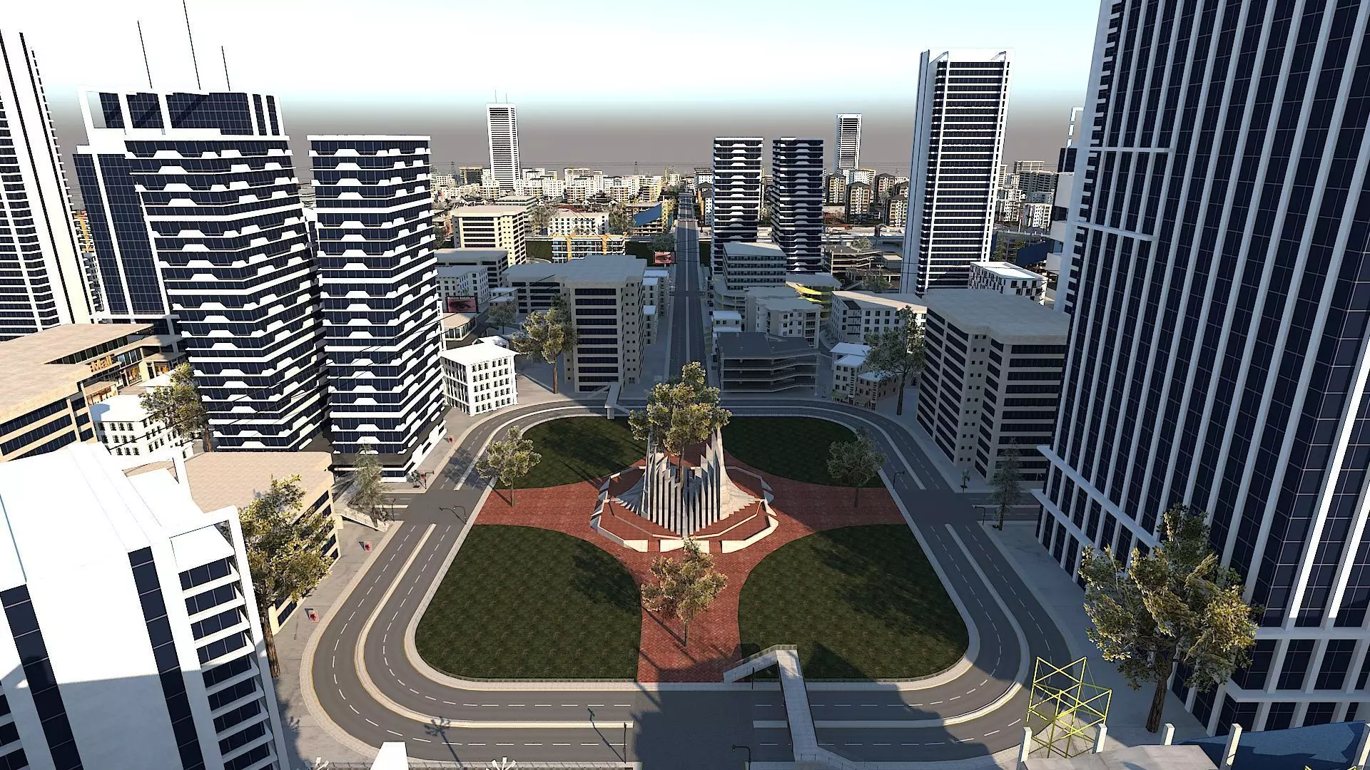 Ultra Mega City High Detail Low Poly Low-poly 3D model_0