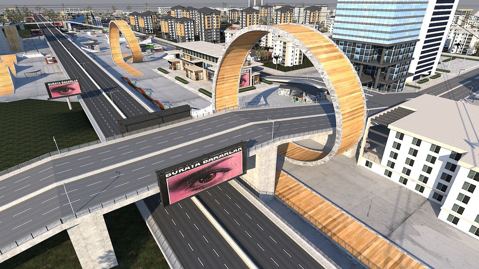 Ultra Mega City High Detail Low Poly Low-poly 3D model_29