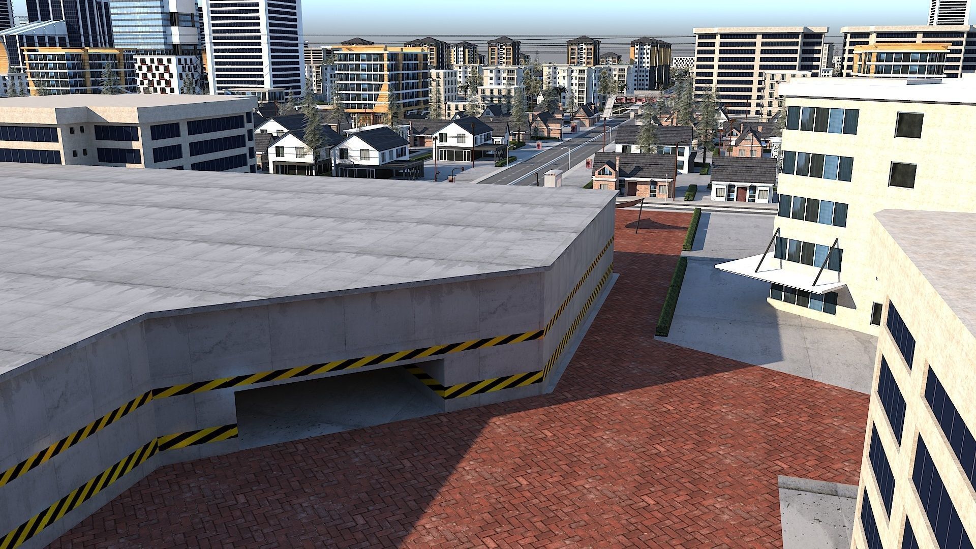 Ultra Mega City High Detail Low Poly Low-poly 3D model_27