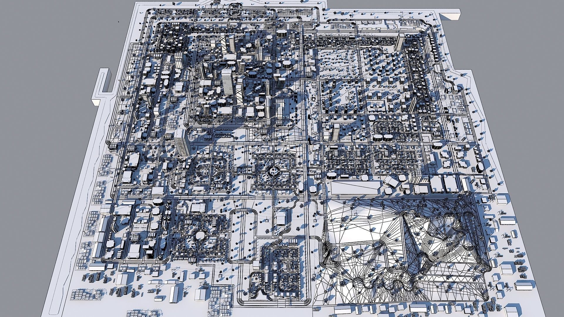 Ultra Mega City High Detail Low Poly Low-poly 3D model_34