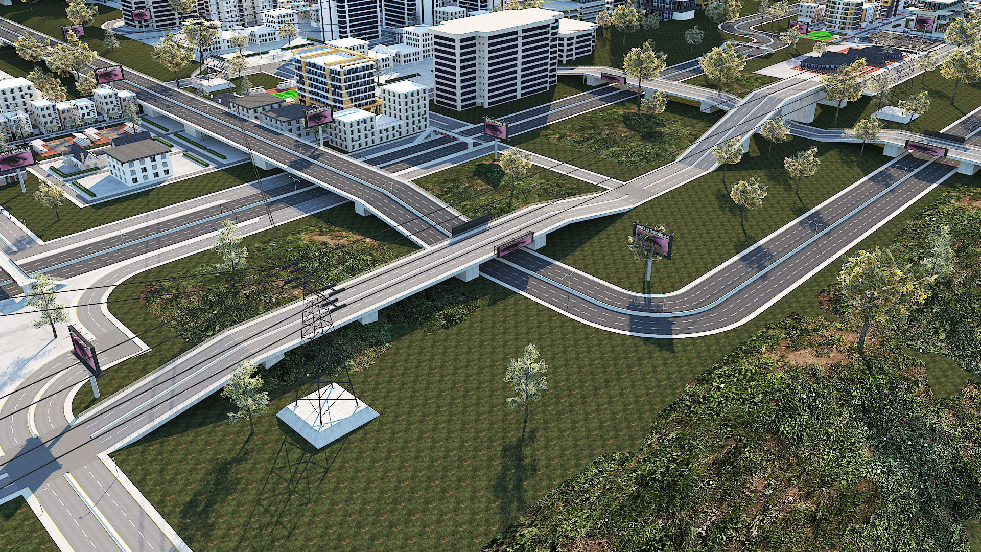 Ultra Mega City High Detail Low Poly Low-poly 3D model_22