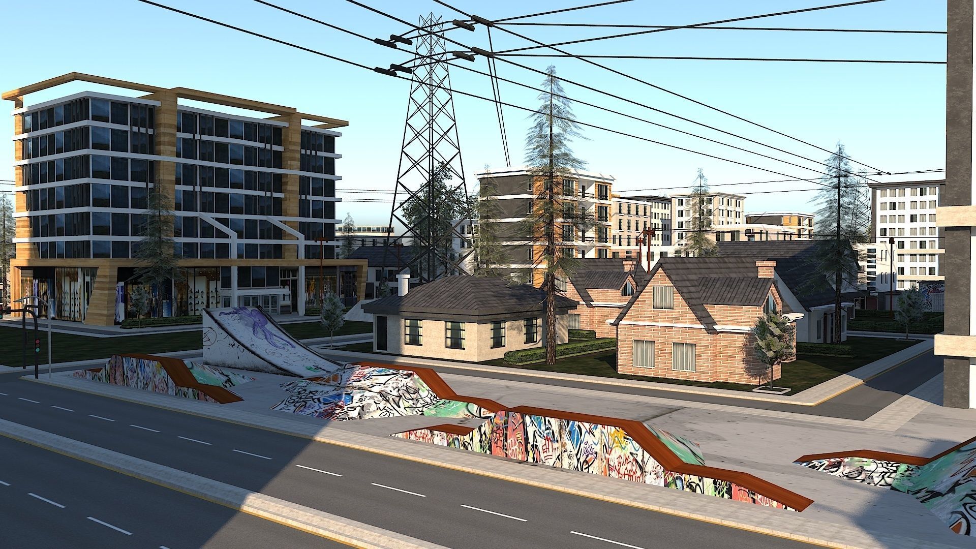 Ultra Mega City High Detail Low Poly Low-poly 3D model_15