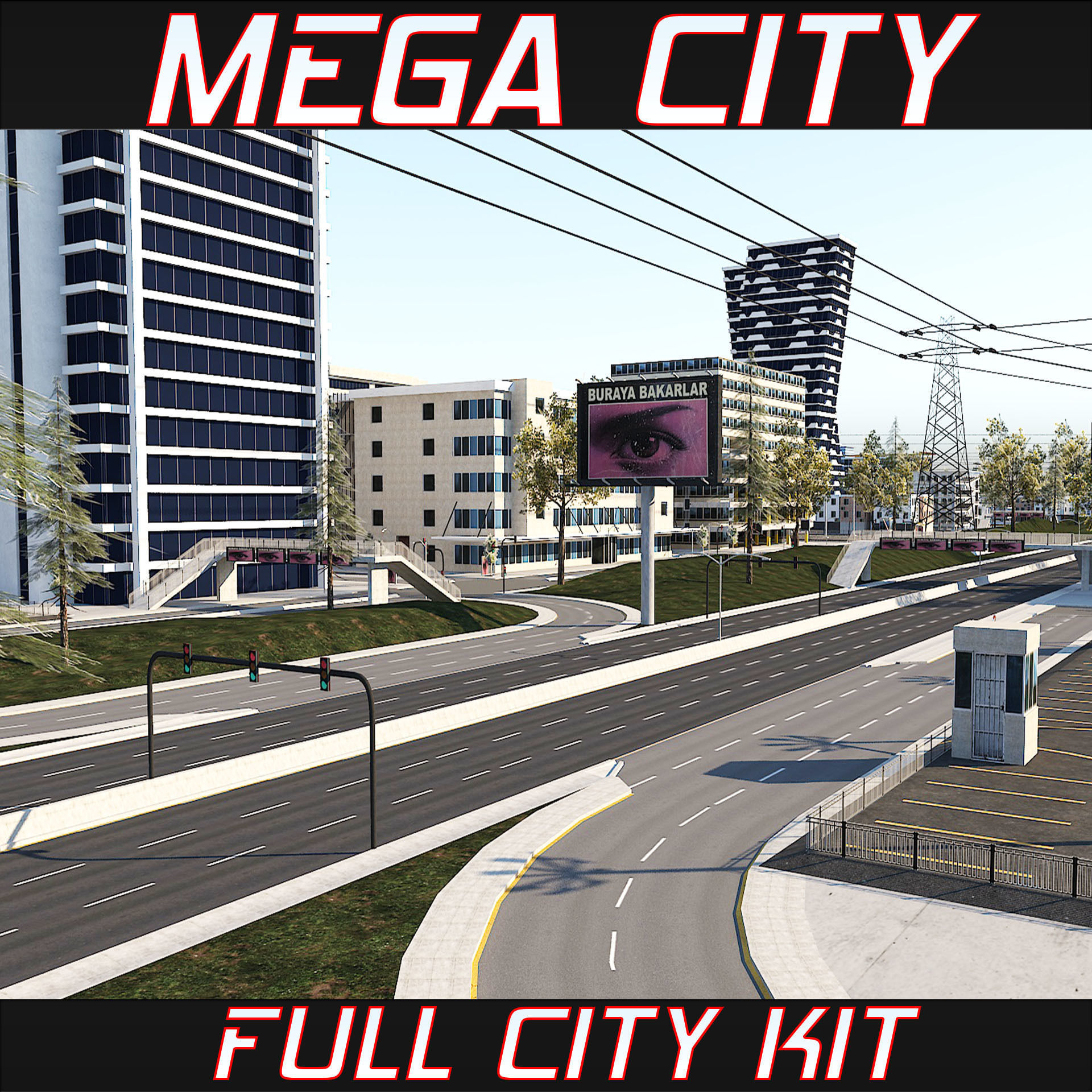 Ultra Mega City High Detail Low Poly Low-poly 3D model_35