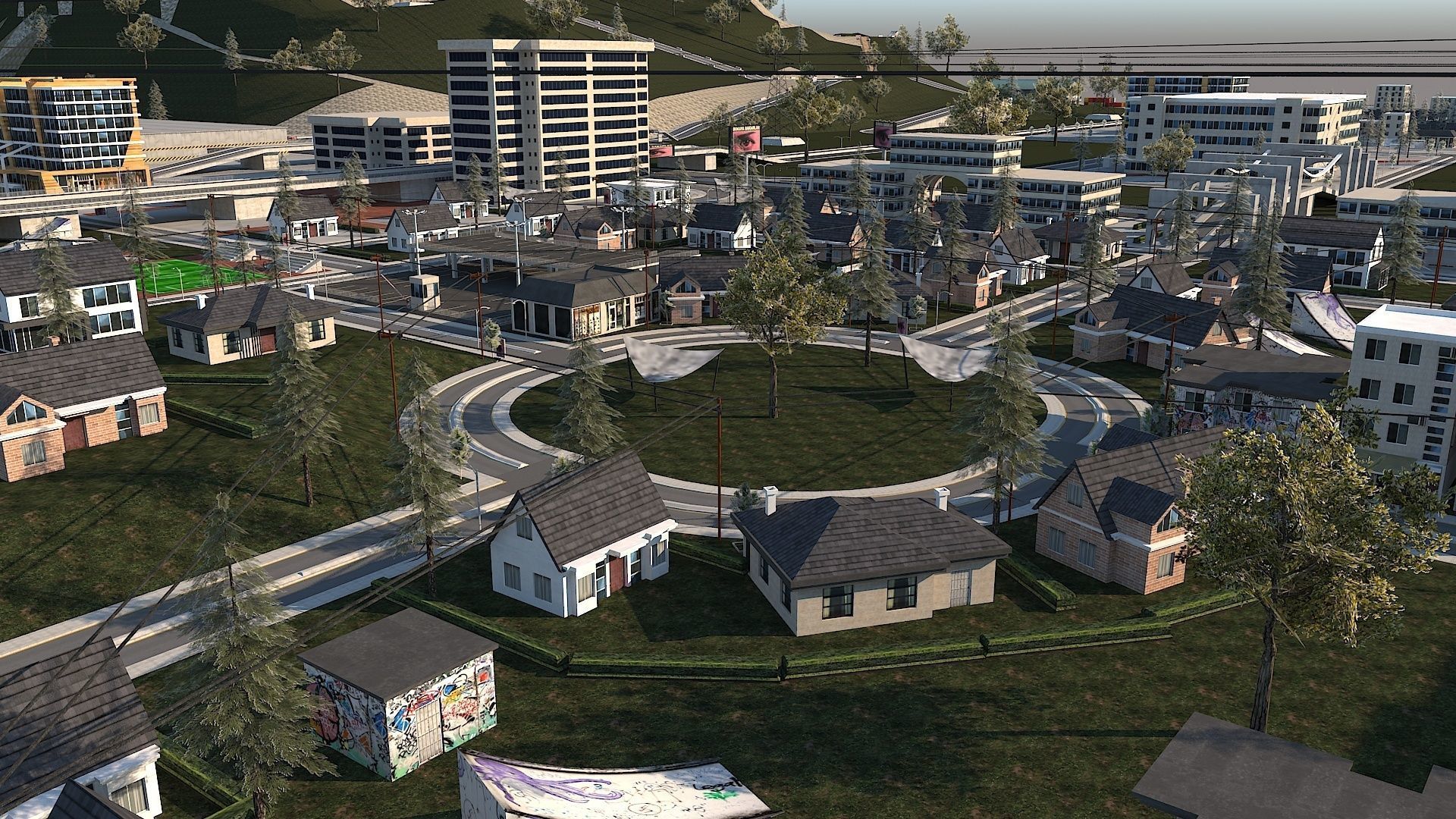 Ultra Mega City High Detail Low Poly Low-poly 3D model_24