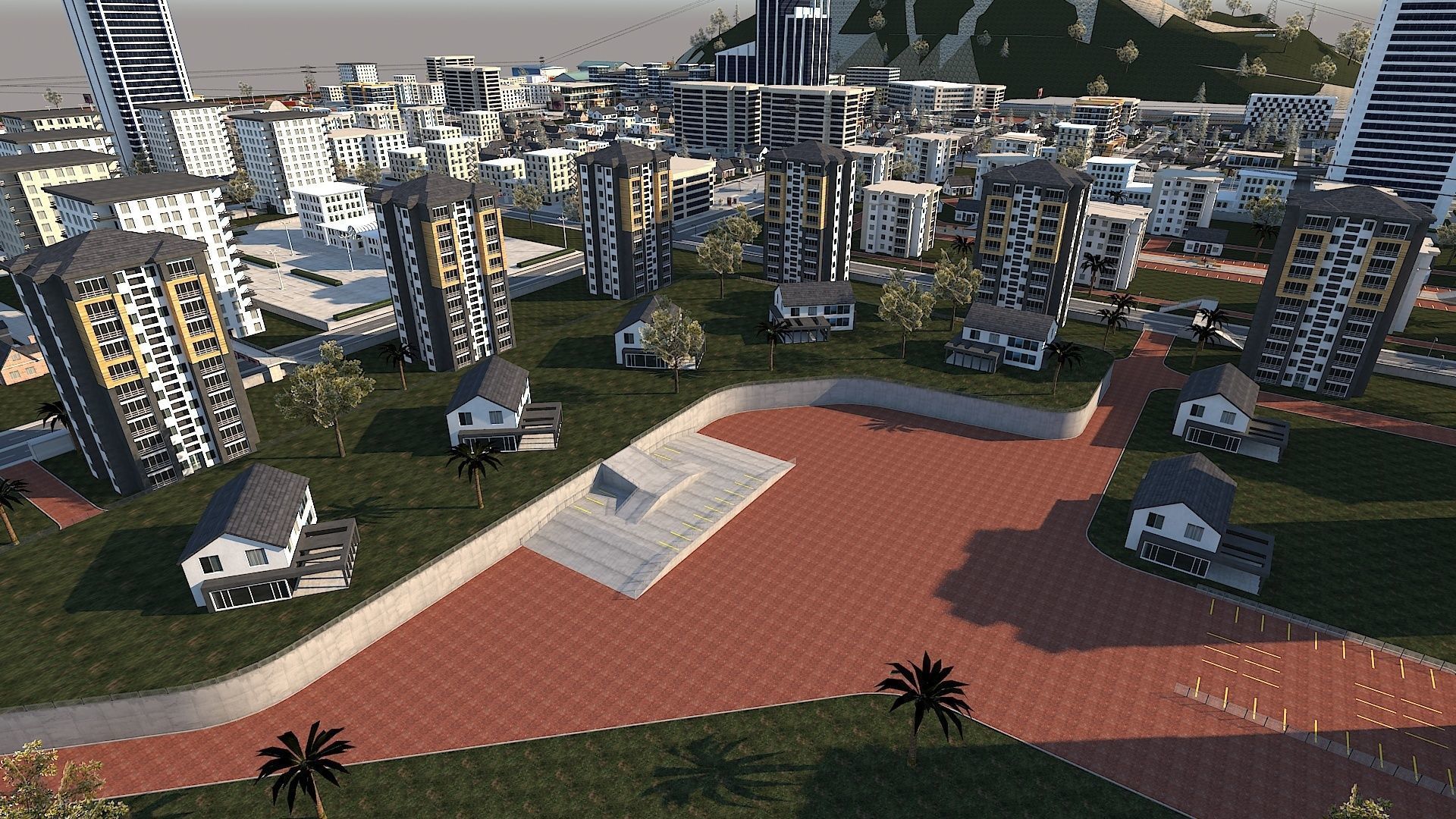 Ultra Mega City High Detail Low Poly Low-poly 3D model_7