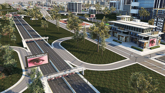 Ultra Mega City High Detail Low Poly Low-poly 3D model 3